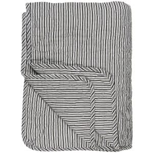 Ib Laursen - Quilt hvide og sorte striber 130x180 cm