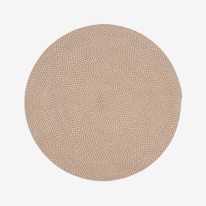 Kave Home - Gulvtæppe Rodhe Ø 150 cm - Brun - Plasttæpper - - Homeroom