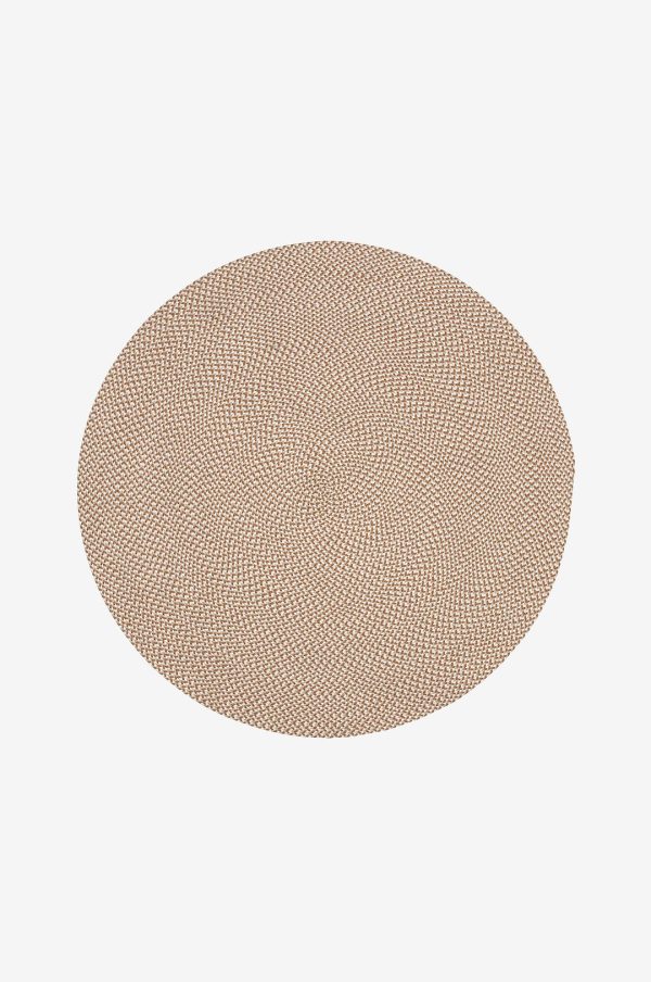 Kave Home - Gulvtæppe Rodhe Ø 150 cm - Brun - Plasttæpper - - Homeroom