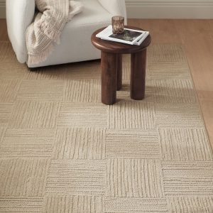 &Home - Tæppe Daisy Check - Beige - Fladvævede tæpper - - Homeroom