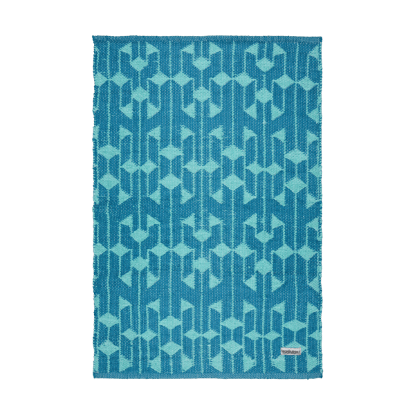 Turquoise Tæppe af Genbrugsplastik B65xL135