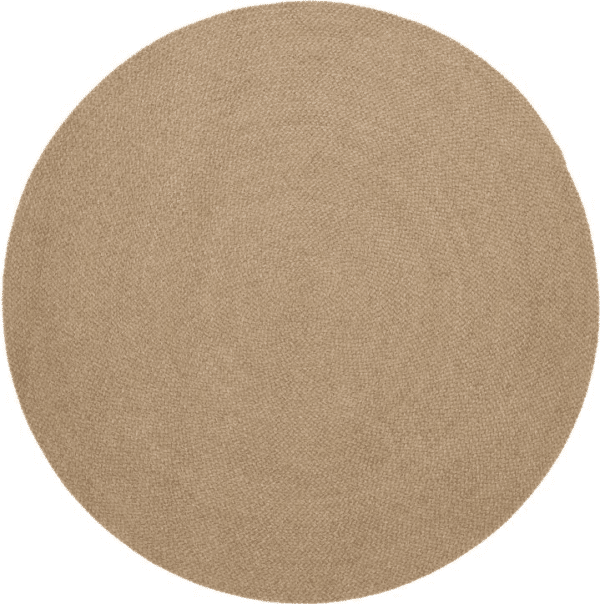 Udendørs gulvtæppe Kave Home Despas Ø150 cm beige 100% polypropylen rundt terrassetæppe