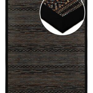 Barbados udendørs tæppe i polypropylene 240 x 340 cm - Sort