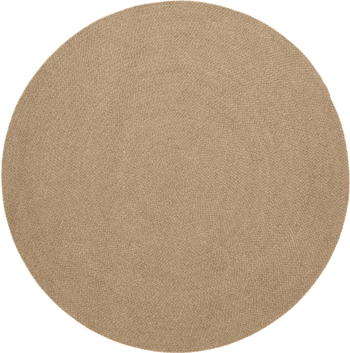 Udendørs gulvtæppe Kave Home Despas Ø150 cm beige 100% polypropylen rundt terrassetæppe