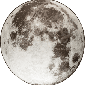 Udendørs tæppe/måtte Zuiver Moon rund Ø280 cm lysgrå Decolan med polyesterbund gulvvarmekompatibel